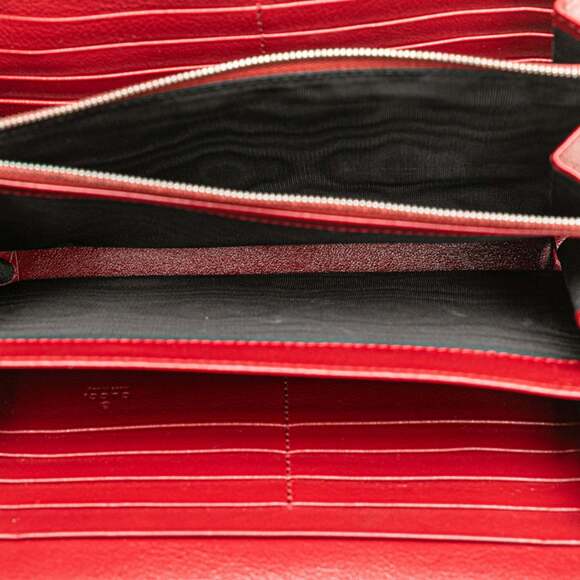 GUCCI Red Leather Shoulder Bag - Picture 6 of 9